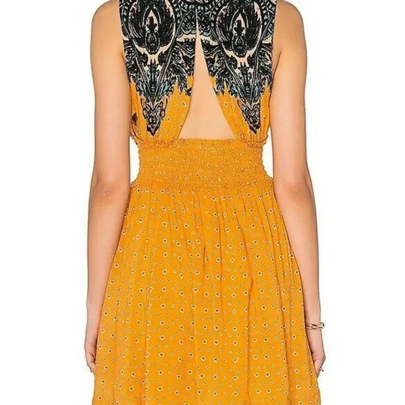 Free People Walking Through My Dreams Dress Goldensun - Picture 9 of 14